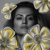 Kreativ Art Design Fotografie Woman Flower Art