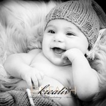 Schwarz-Weiß-Fotografie Babyshooting